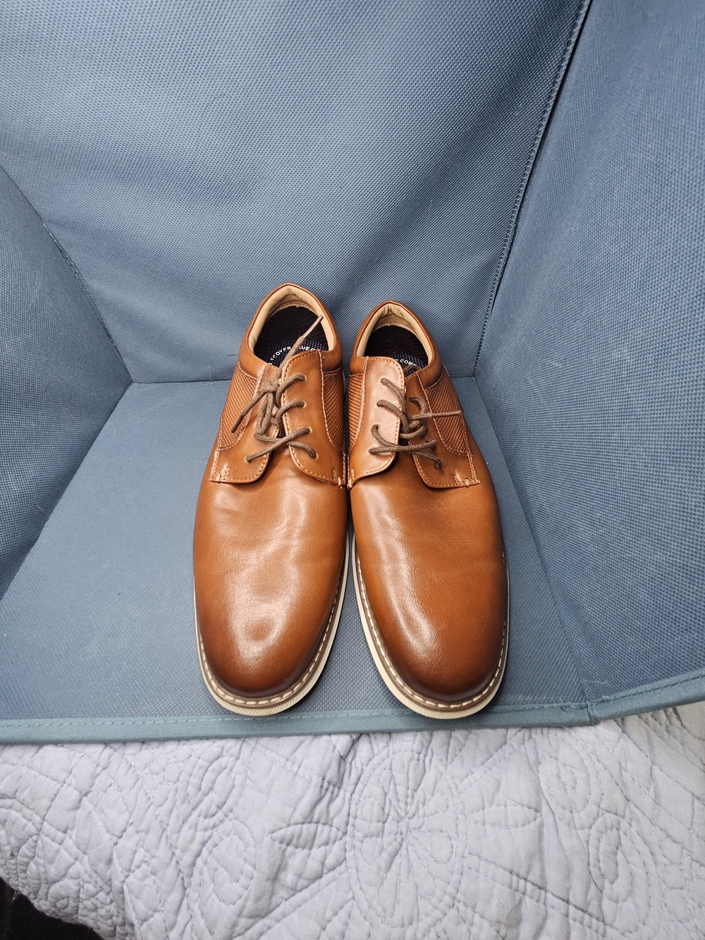 Nunn Bush Cognac Brown Leather Derby Shoes
